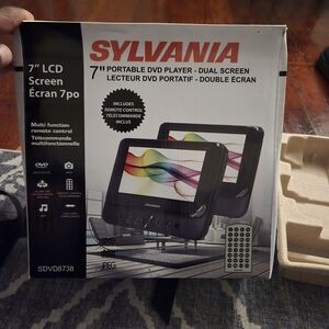 Sylvania 7" Dual Screen Portable DVD Player - Black